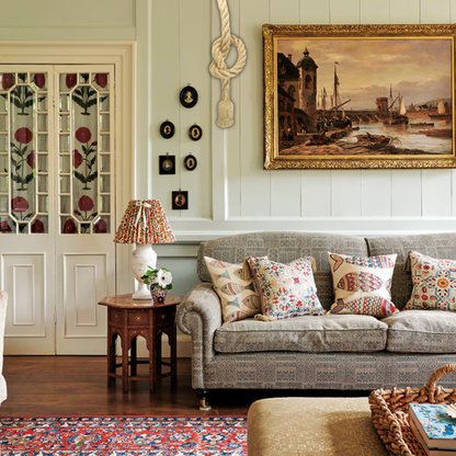 Suspension corde de chanvre nouée design bohème