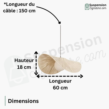 Suspension corde torsion design scandinave