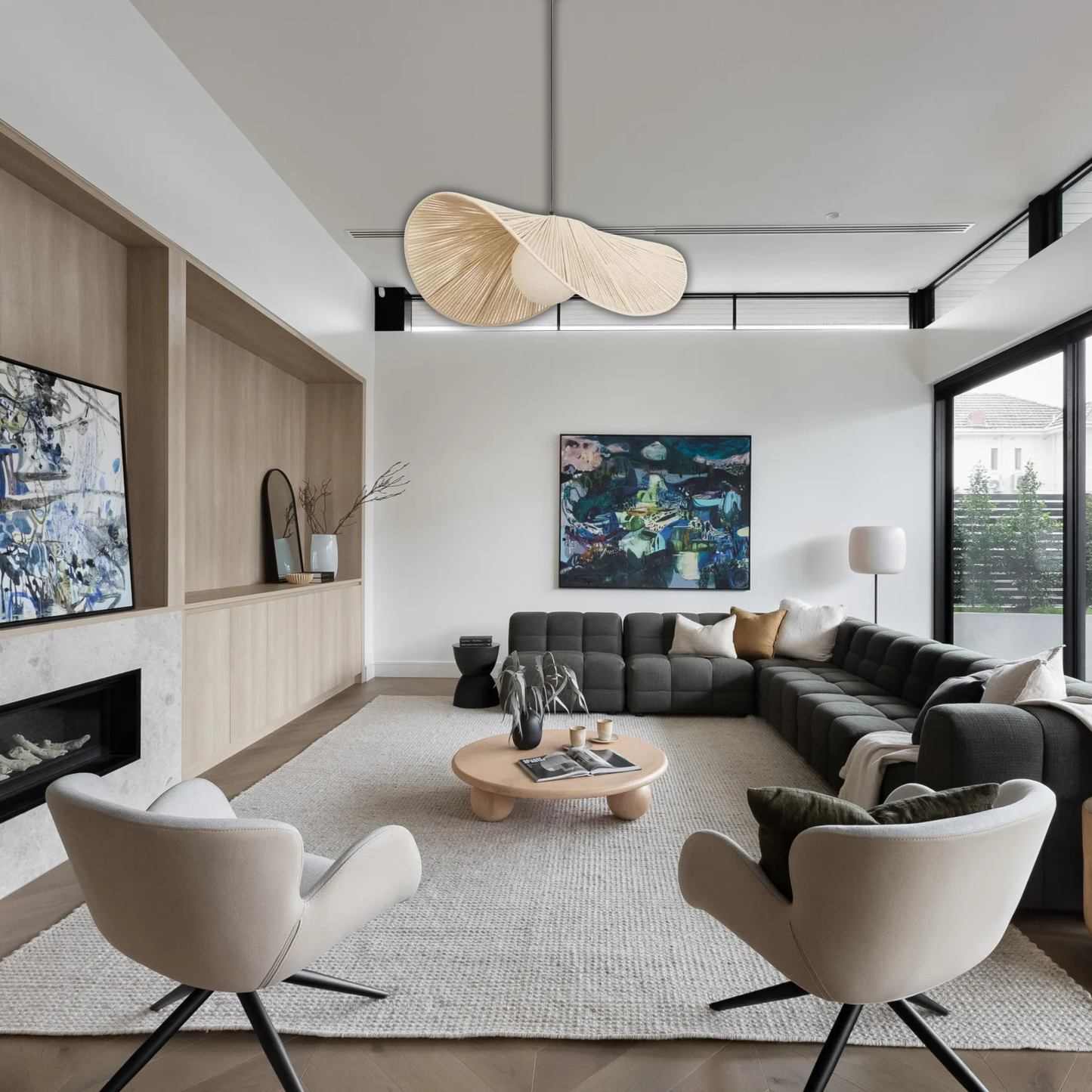 Suspension corde torsion design scandinave