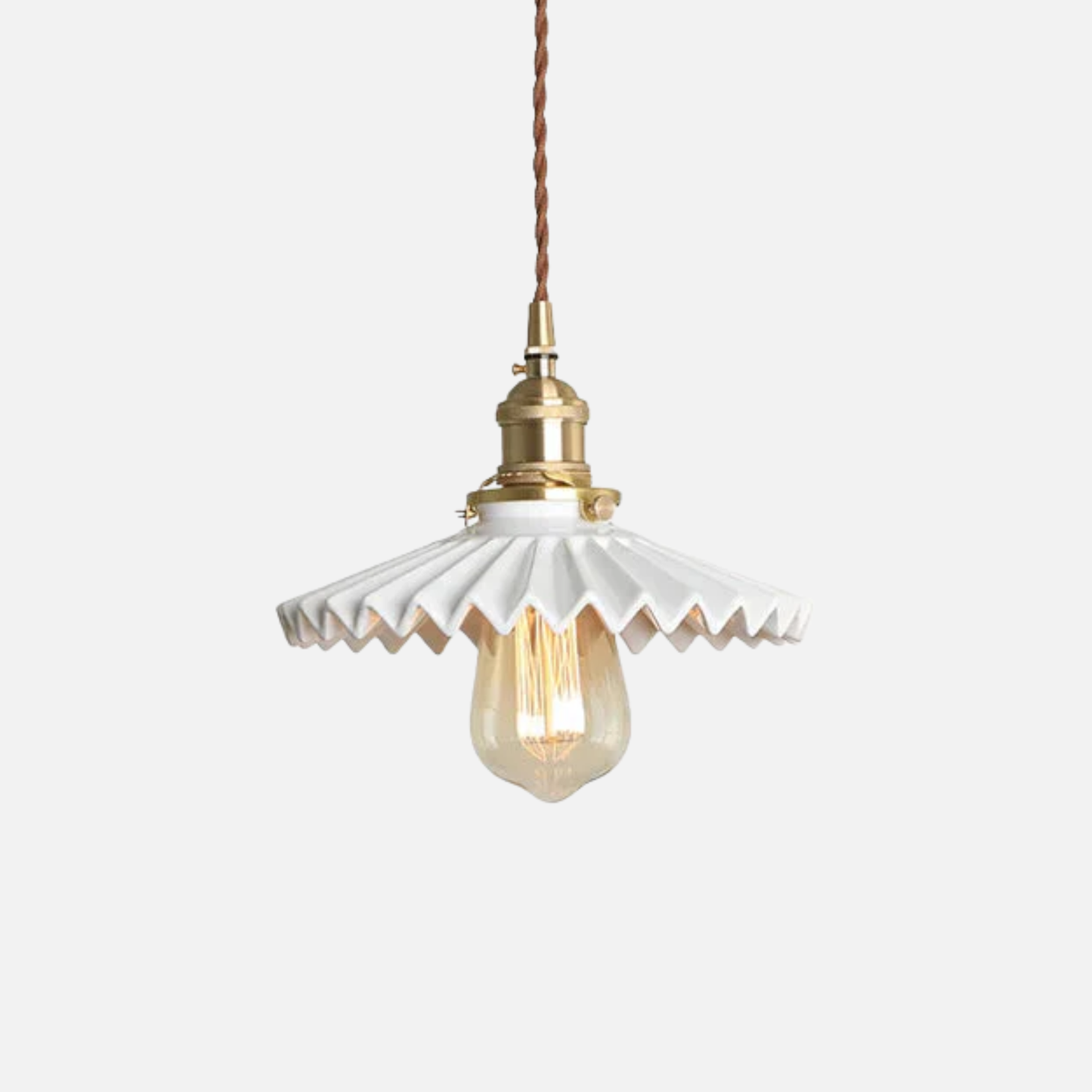 Suspension en cuivre ondulé design vintage