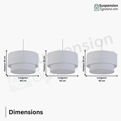 Suspension en lin double cylindrique design moderne
