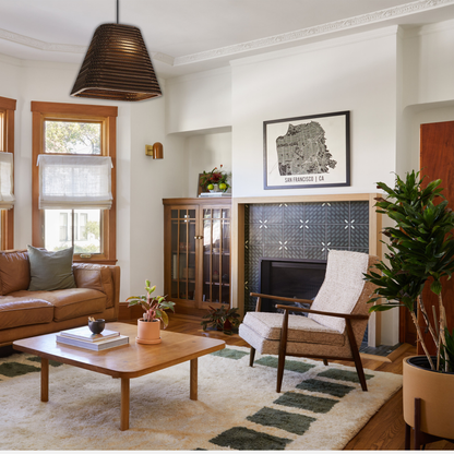 Suspension en papier carton alvéolé carré évasé design scandinave