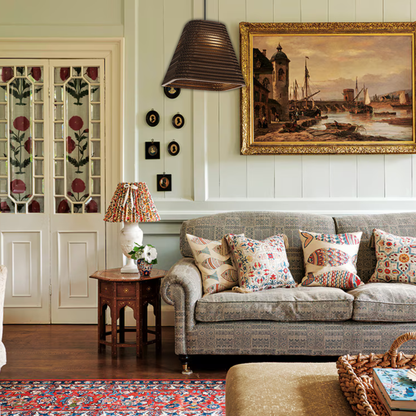 Suspension en papier carton alvéolé carré évasé design scandinave