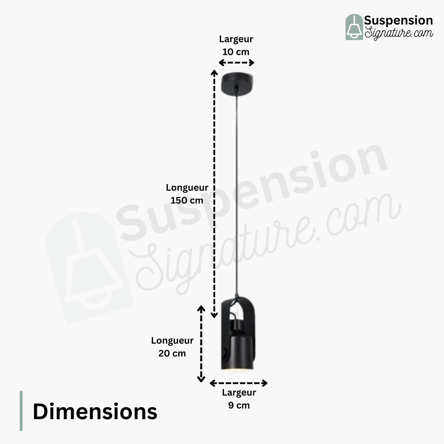 Suspension industriel projecteur