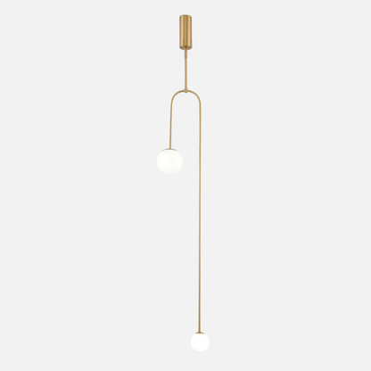 Suspension longue en laiton design moderne