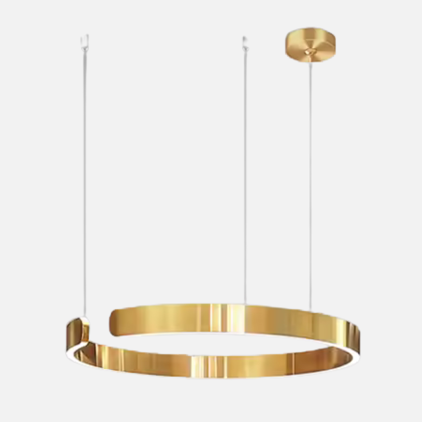 Suspension métal anneau ouvert design moderne