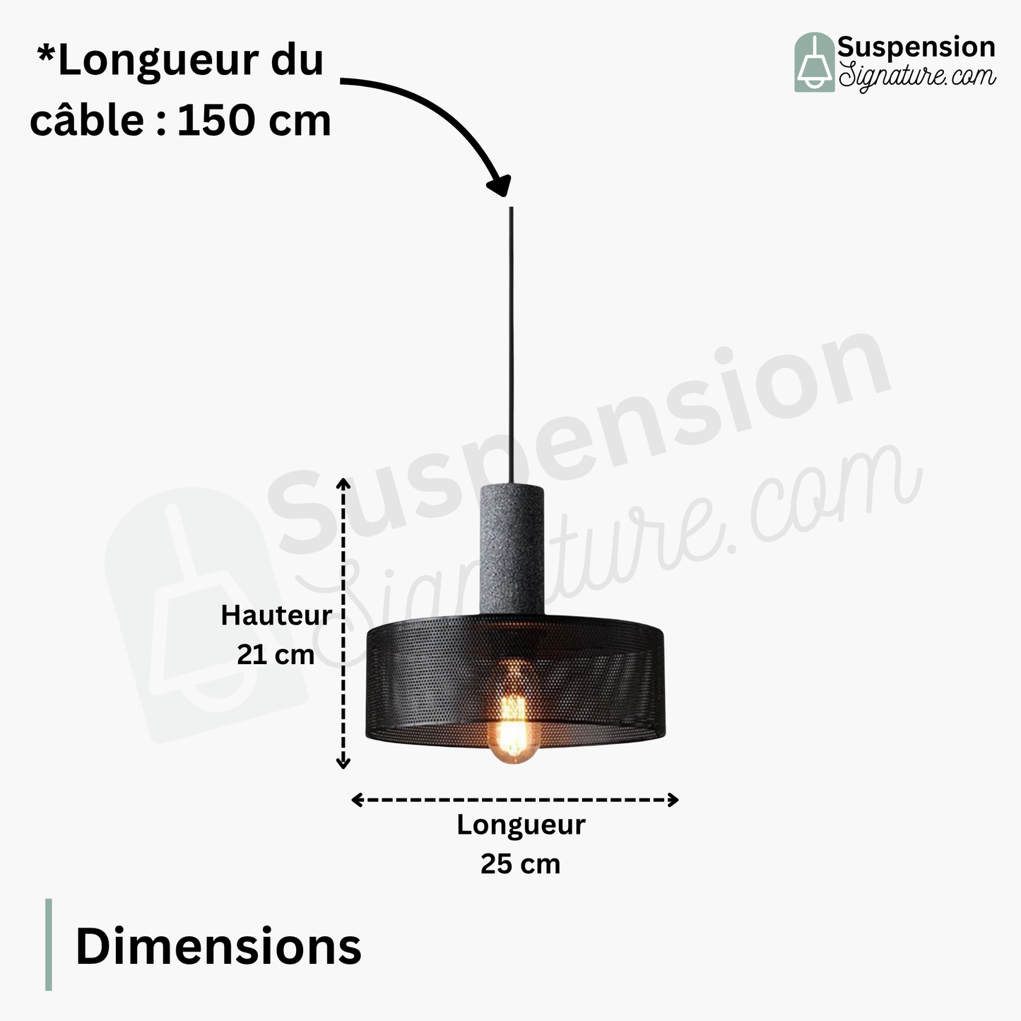 Suspension métal ciment industriel