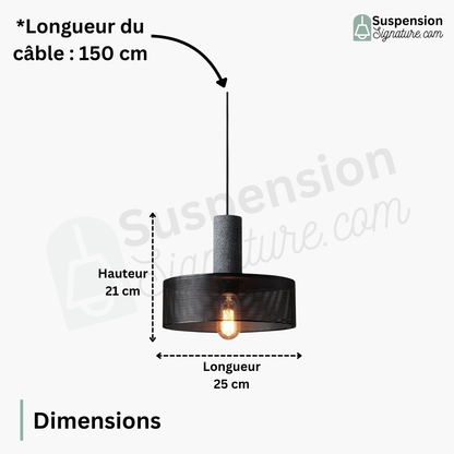 Suspension métal ciment industriel