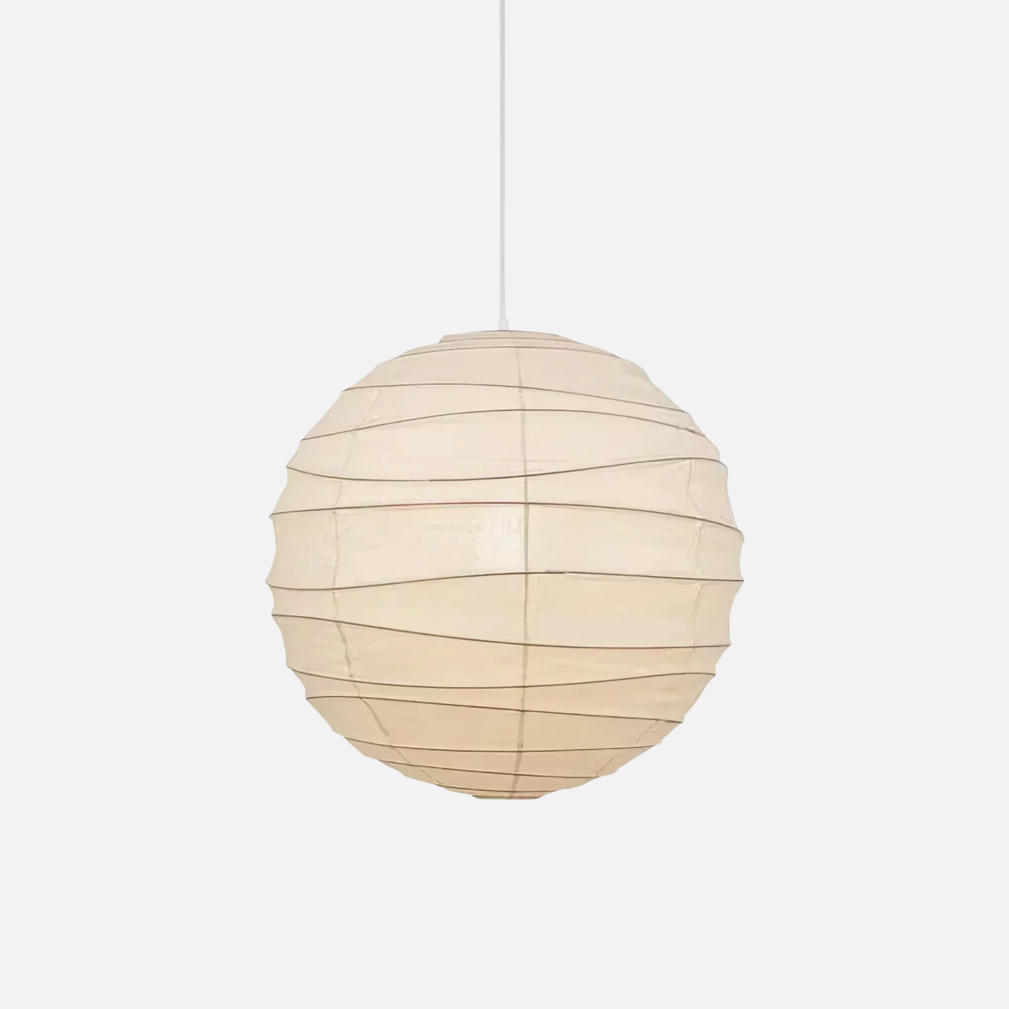 Suspension japonaise Noguchi en papier blanc globe de style moderne
