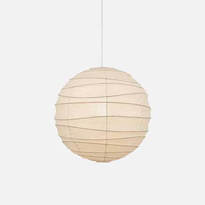 Suspension japonaise Noguchi en papier blanc globe de style moderne