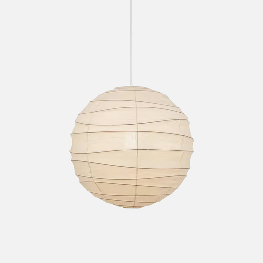 Suspension japonaise Noguchi en papier blanc globe de style moderne
