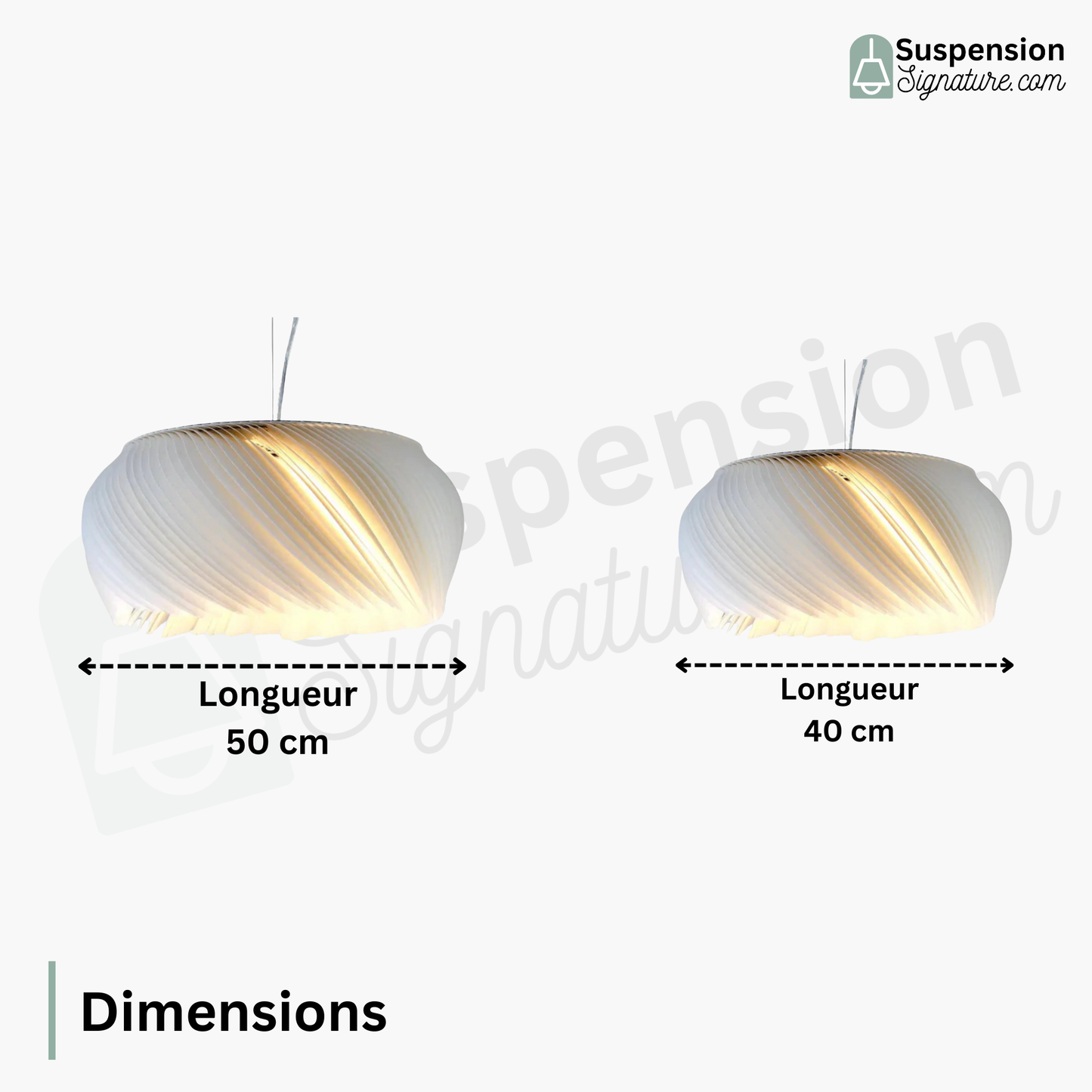 Suspension papier feuilles diagonales design moderne