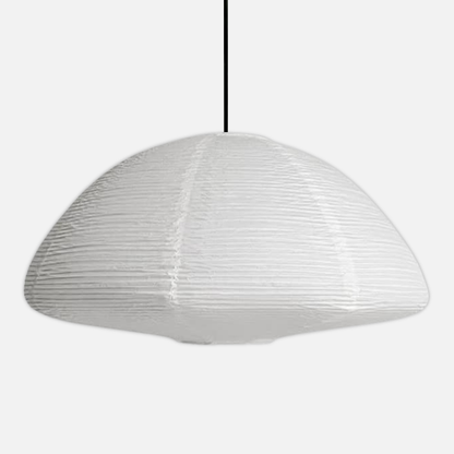 Suspension papier globe aplati design moderne