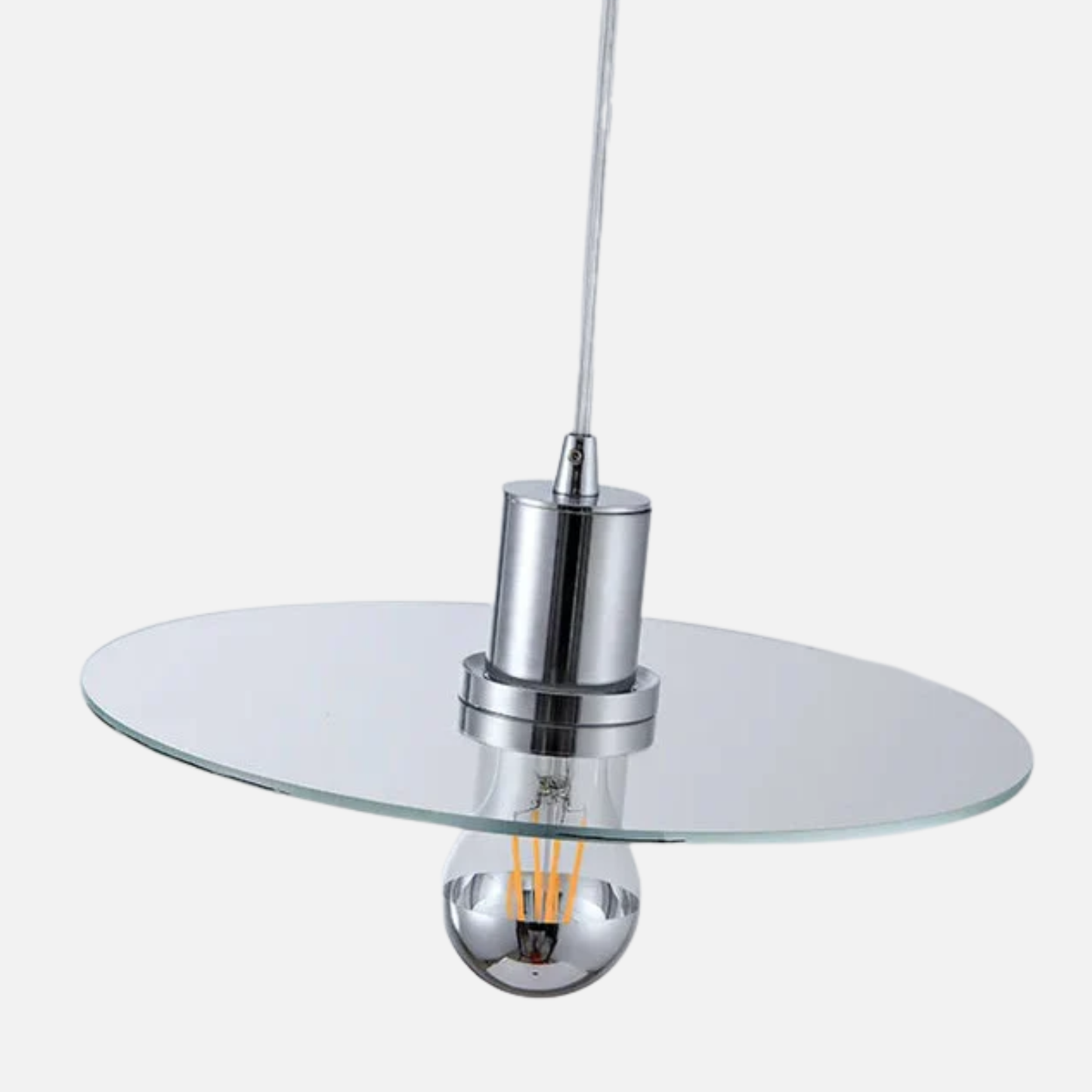 Suspension plate en verre design moderne