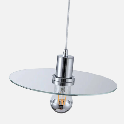 Suspension plate en verre design moderne