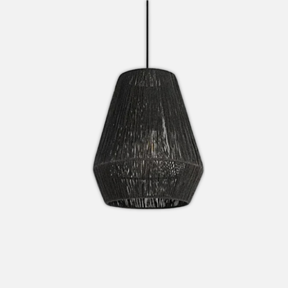 Suspension rotin design géométrique allongé scandinave