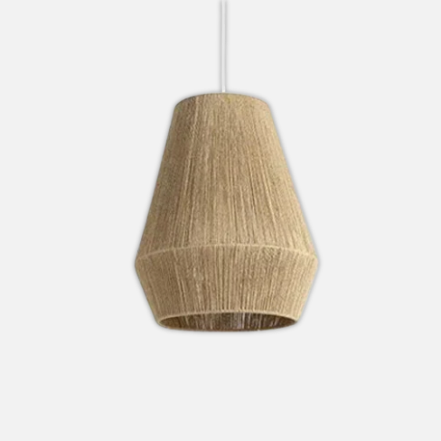 Suspension rotin design géométrique allongé scandinave