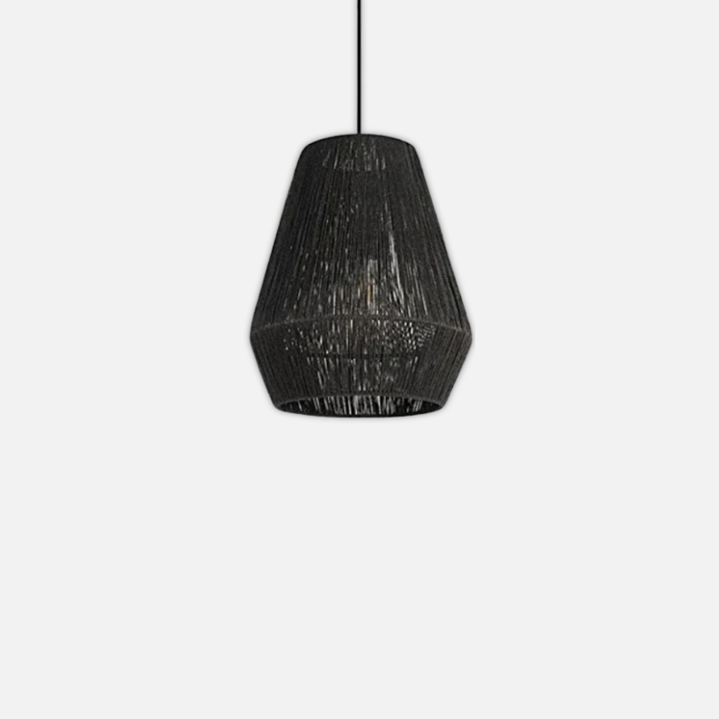 Suspension rotin design géométrique allongé scandinave