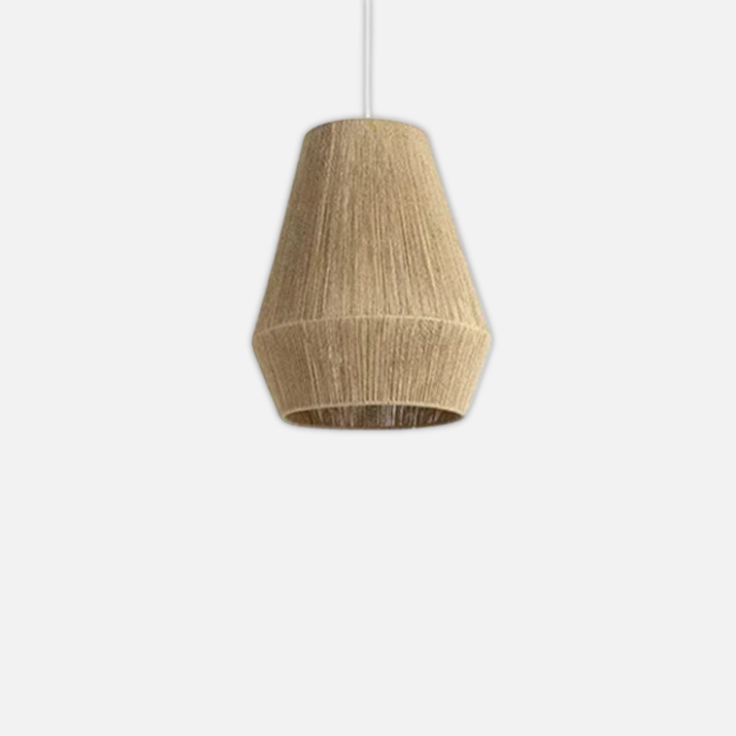 Suspension rotin design géométrique allongé scandinave