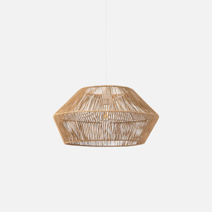 Suspension rotin design géométrique scandinave