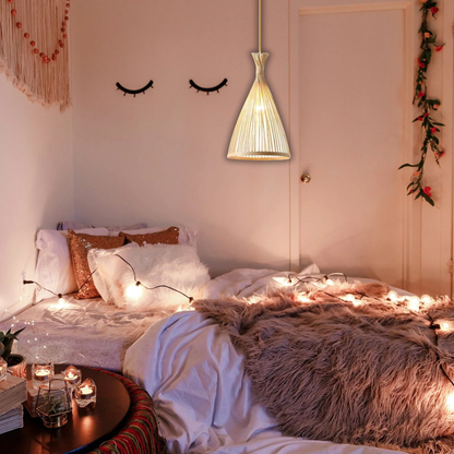 Suspension rotin design tipi moderne