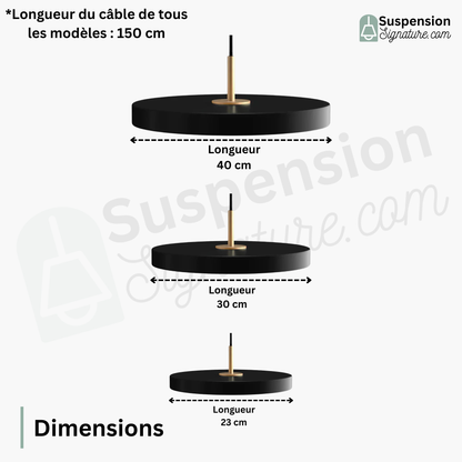 Suspension scandinave plat rond led