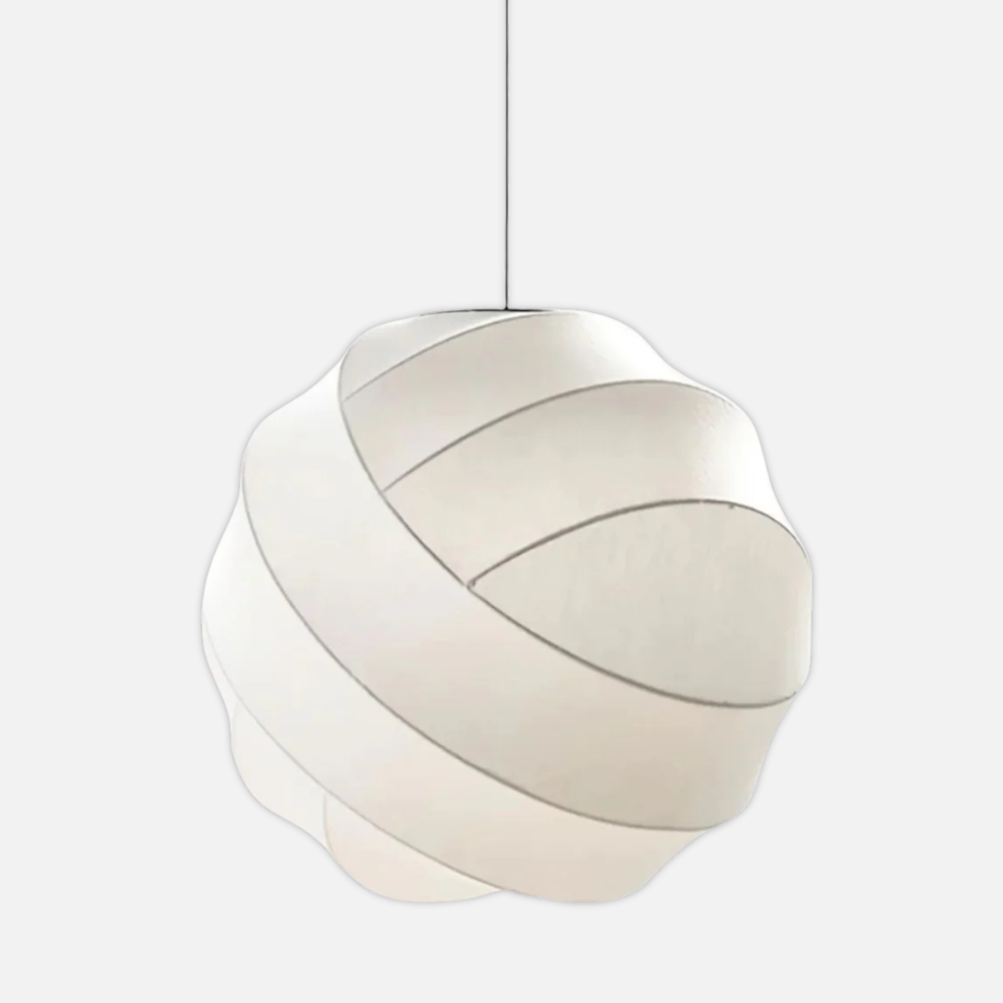 Suspension sphérique en tissu soie design vintage