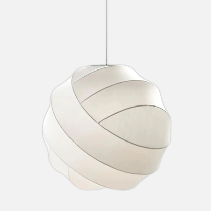Suspension sphérique en tissu soie design vintage