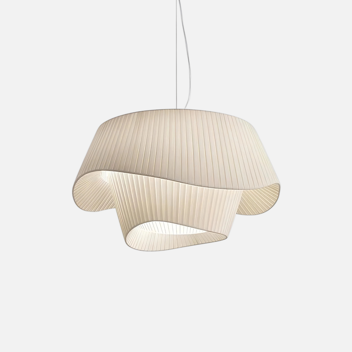 Suspension tissu double vague design moderne