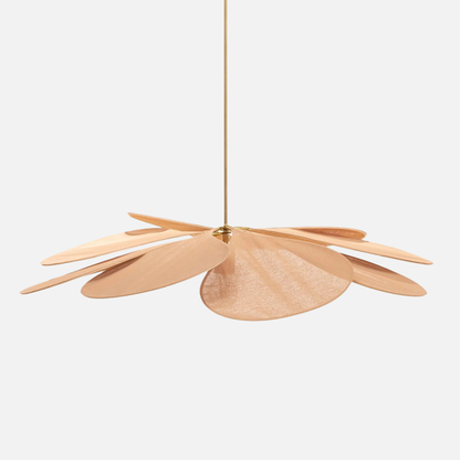 Suspension tissu fleur pétales design vintage bohème