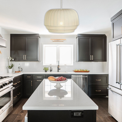 Suspension tissu globe rainuré scandinave