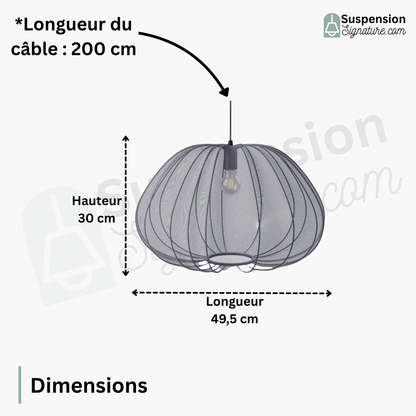 Suspension tissu tulle léger design vintage