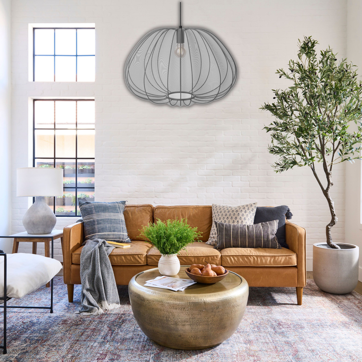 Suspension tissu tulle léger design vintage