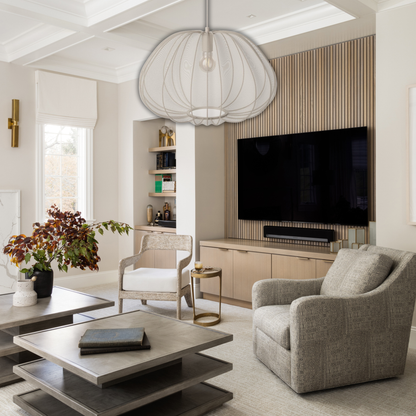 Suspension tissu tulle léger design vintage