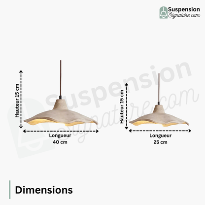 Suspension triangulaire terre cuite scandinave