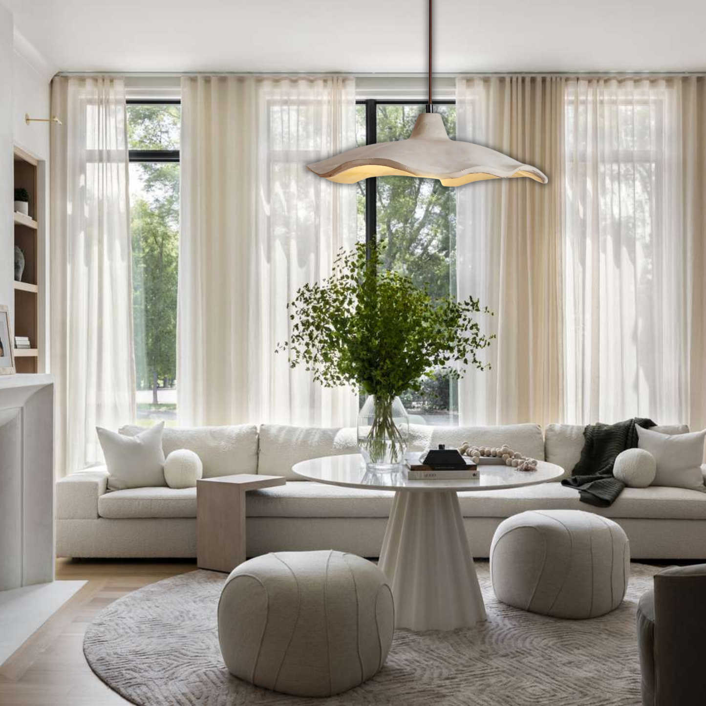 Suspension triangulaire terre cuite scandinave