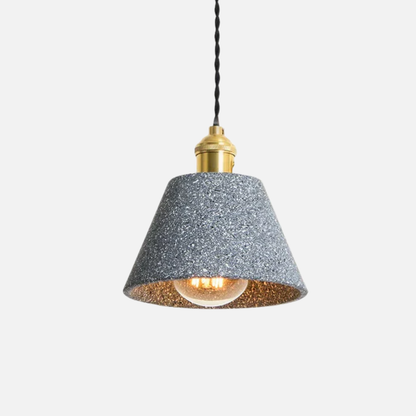 Suspension évasée terrazzo design industriel