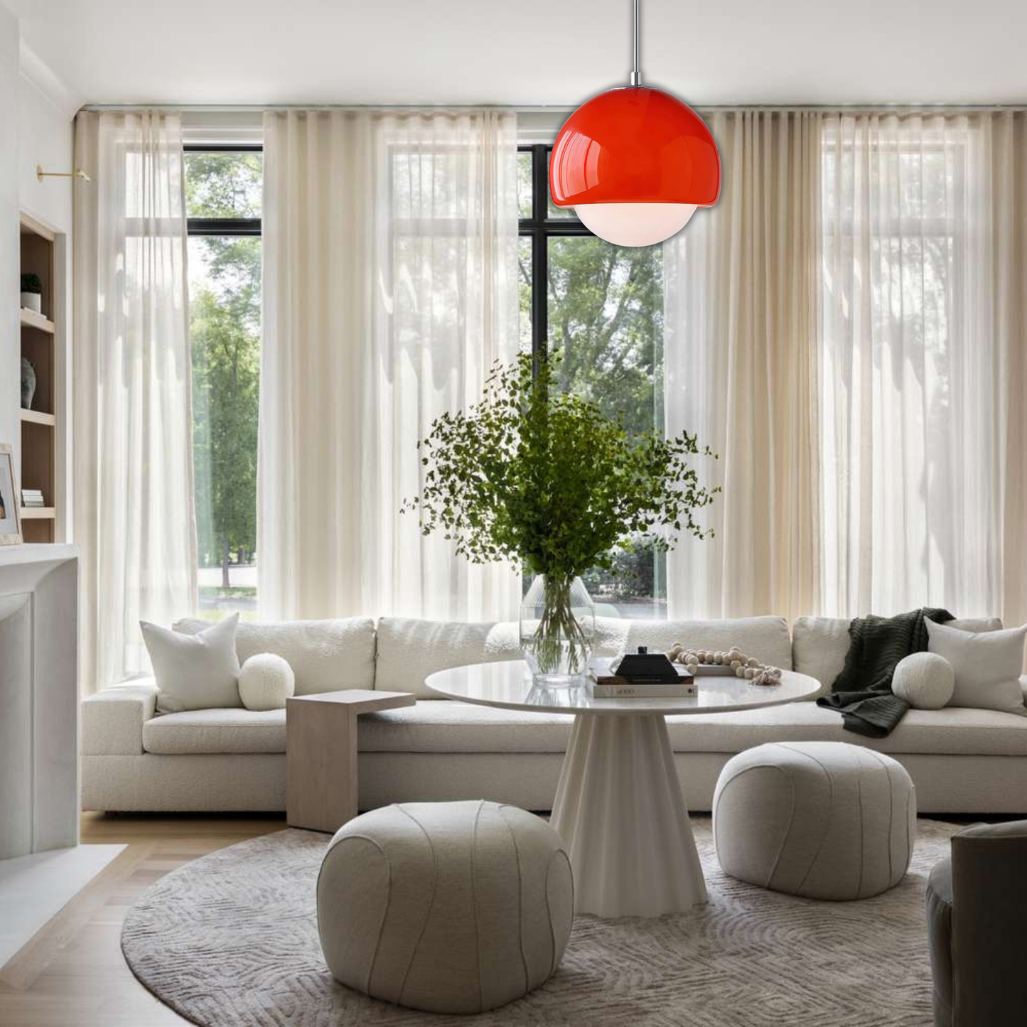 Suspension vintage globe verre fumé