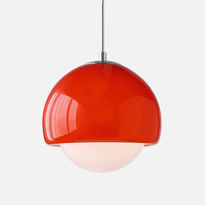 Suspension vintage globe verre fumé