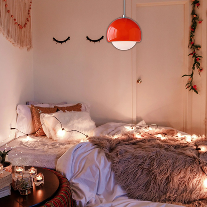 Suspension vintage globe verre fumé