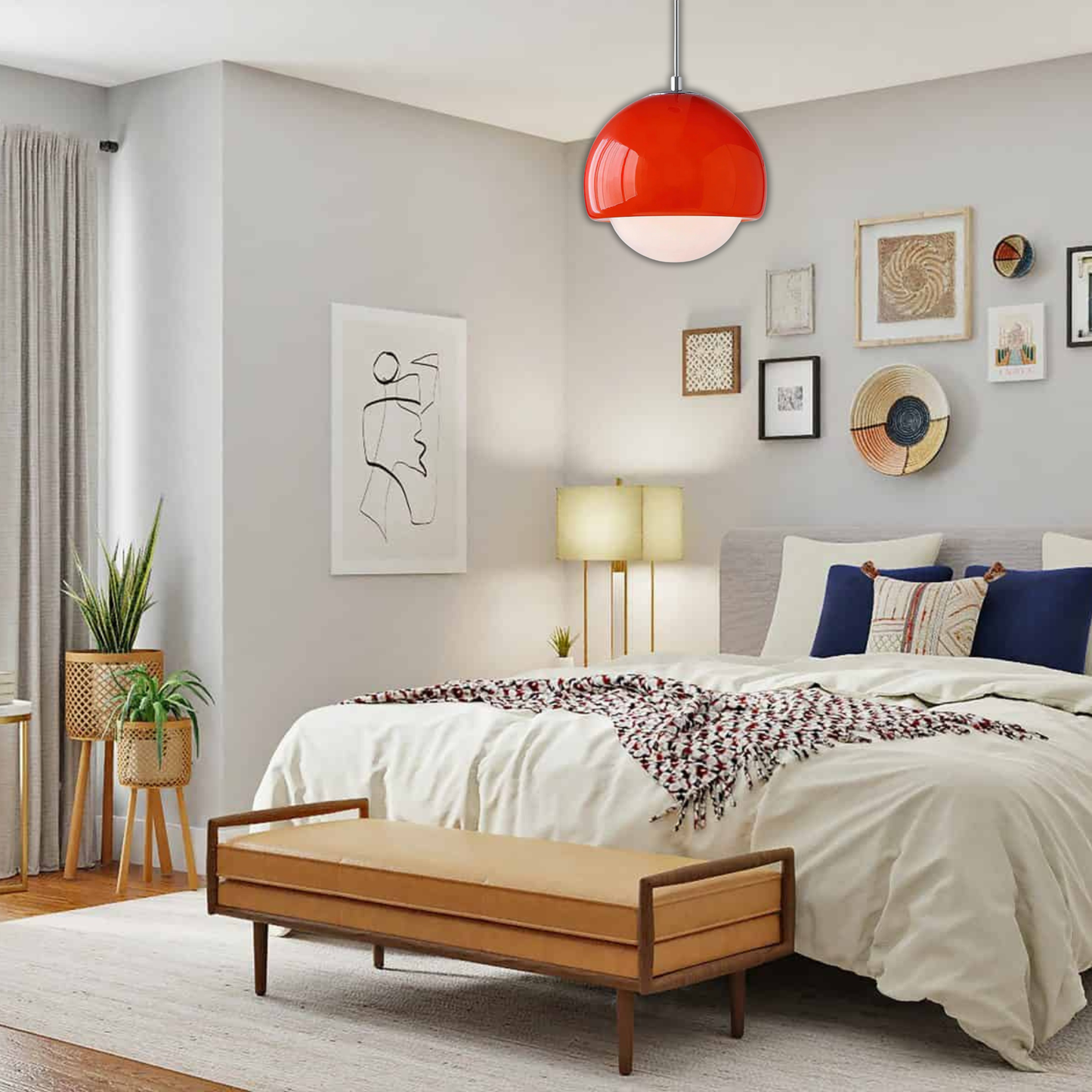 Suspension vintage globe verre fumé