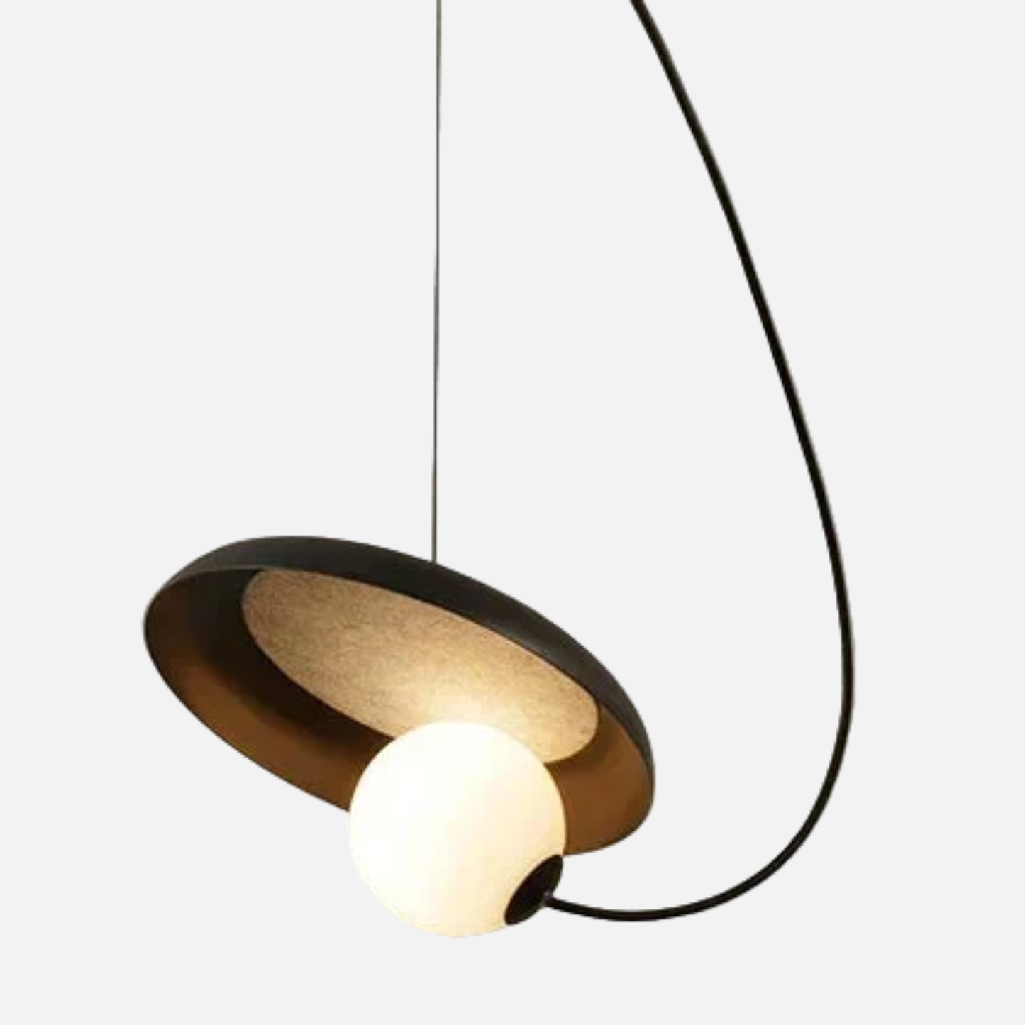 Suspension vintage penchée boule