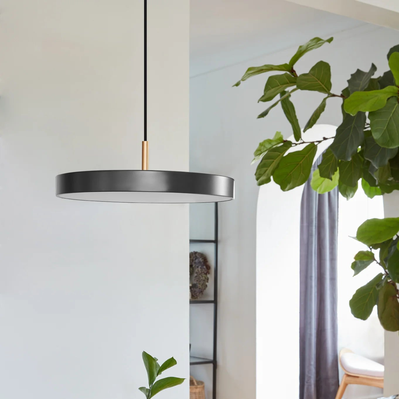 Suspension scandinave plat rond led