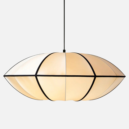 Suspension tissu globe plat design vintage