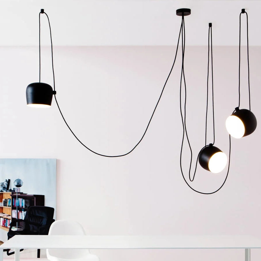 Suspension araignée métallique design industriel