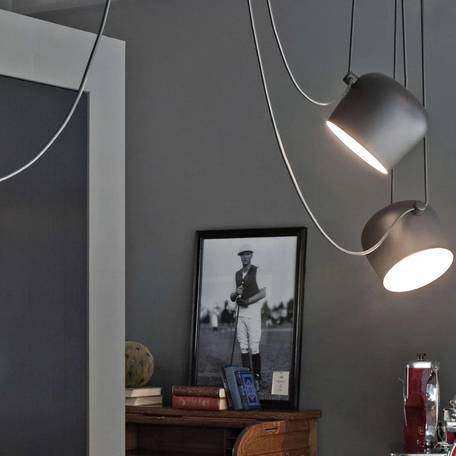 Suspension araignée métallique design industriel