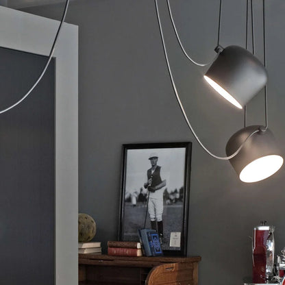 Suspension araignée métallique design industriel