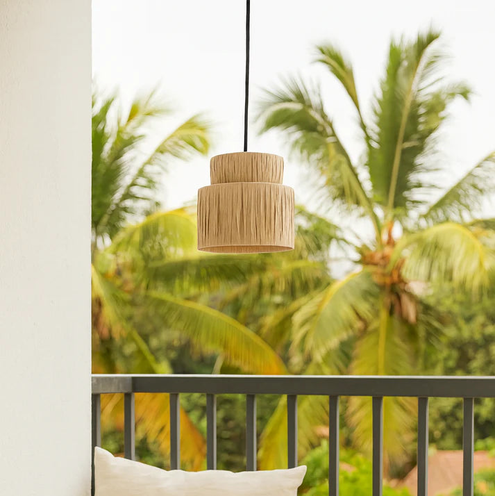 Suspension rotin moderne compacte double