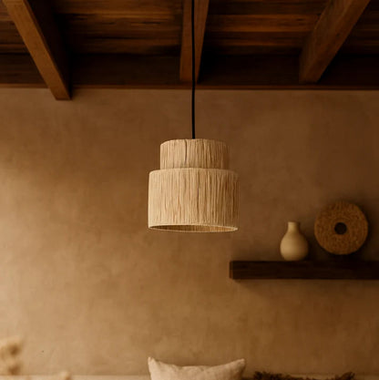 Suspension rotin moderne compacte double