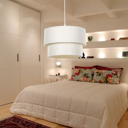 Suspension en lin double cylindrique design moderne